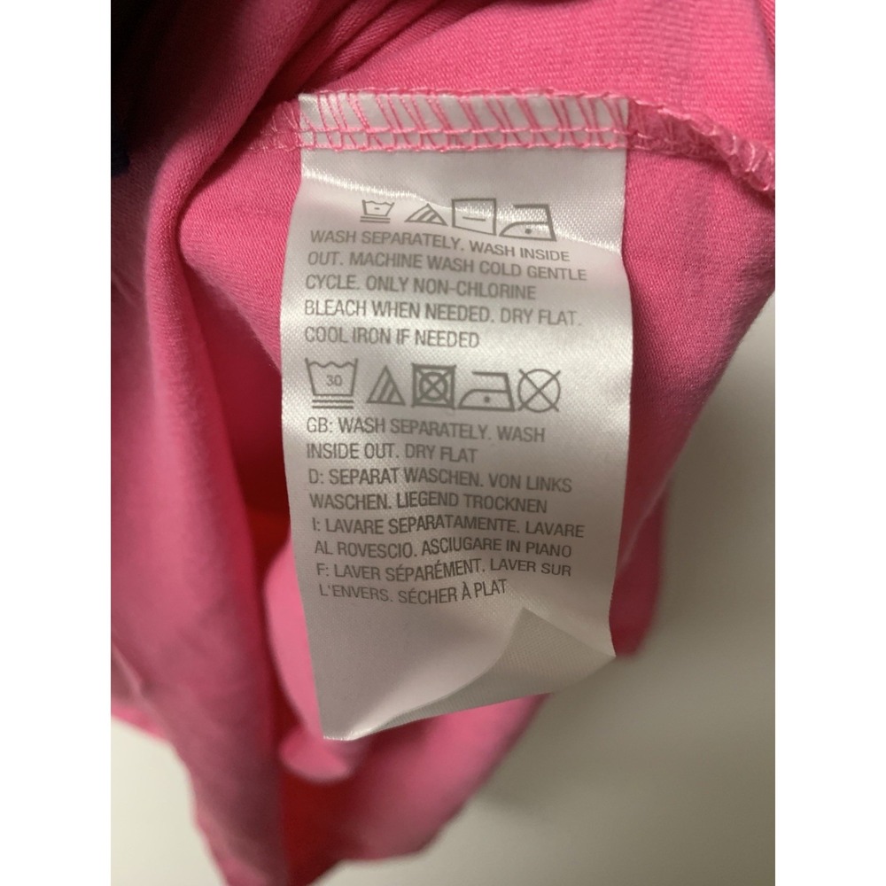 Belle Kim Gravel Cotton Stretch Embroidered Bling Top Pink Large NEW - Picture 7 of 13